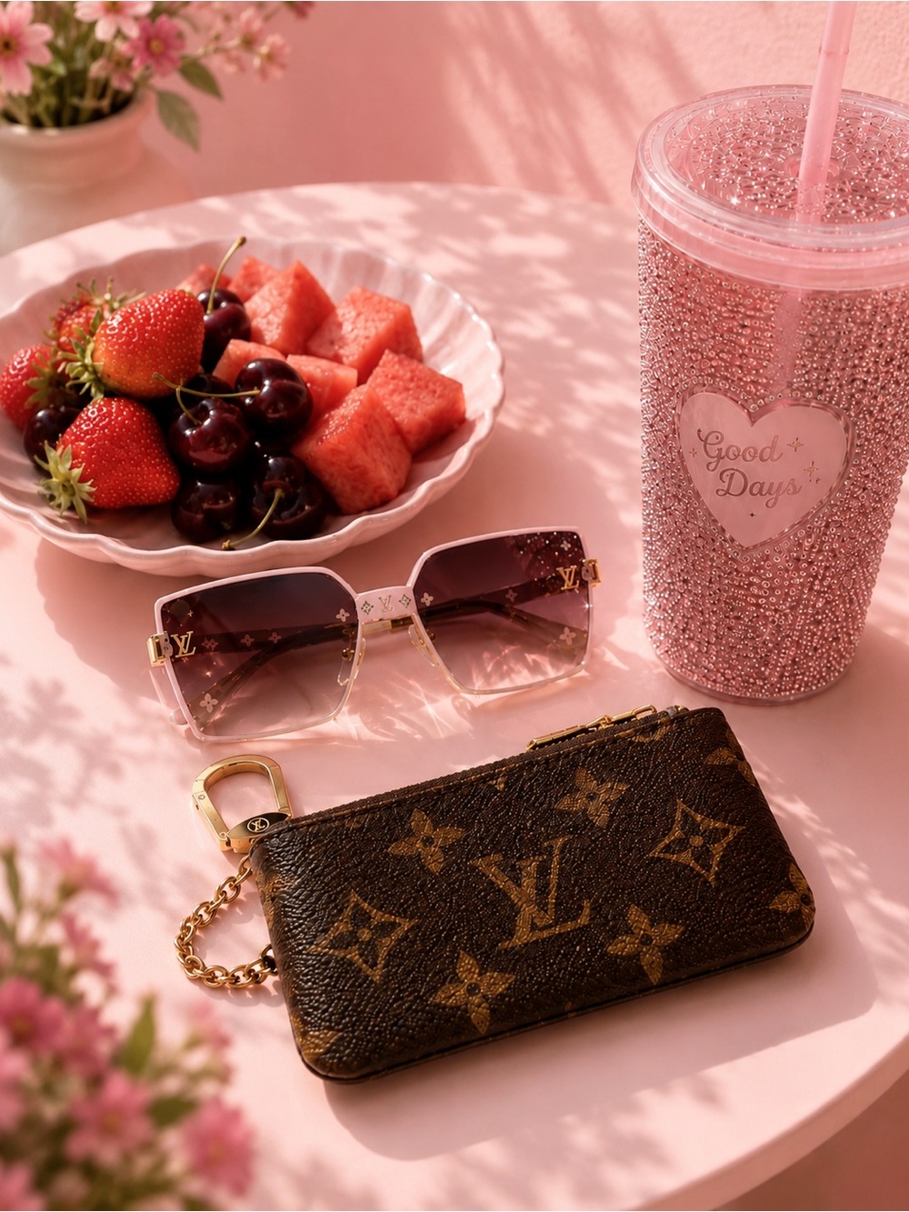 Louis Vuitton Pochette Cles monogram Key Pouch EUC